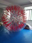 Grass Red Cord Inflatable Zorb Ball Inflatable Human Hamster Ball 2.8m x 1.8m