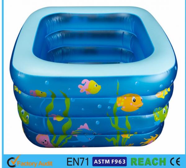 Buy Square Inflatable Swimming Pool Sea Animal Printing Easy Setting Up For Kids Toy at wholesale prices