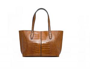Quality Crocodile Split Genuine Leather Tote Handbags for sale