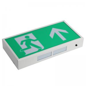 Quality Professional LED Exit Signs Battery Backup With 60 Pcs 3014 SMD LED , Green Color for sale