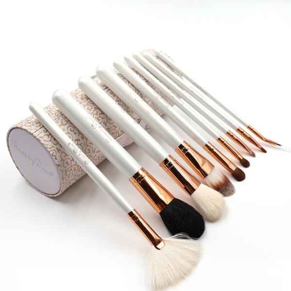 10piece Powder Glitter Facial Makeup Brushes
