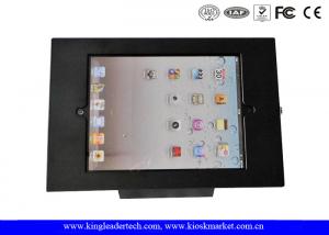 Quality Desktop Black 9.7Inch Ipad Kiosk Enclosure With Security Lock For Anti-Theft for sale