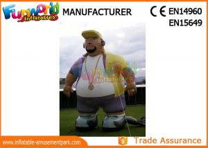 China Oxford Cloth White Advertising Inflatables Man / Blow Up Cartoon Mascot on sale