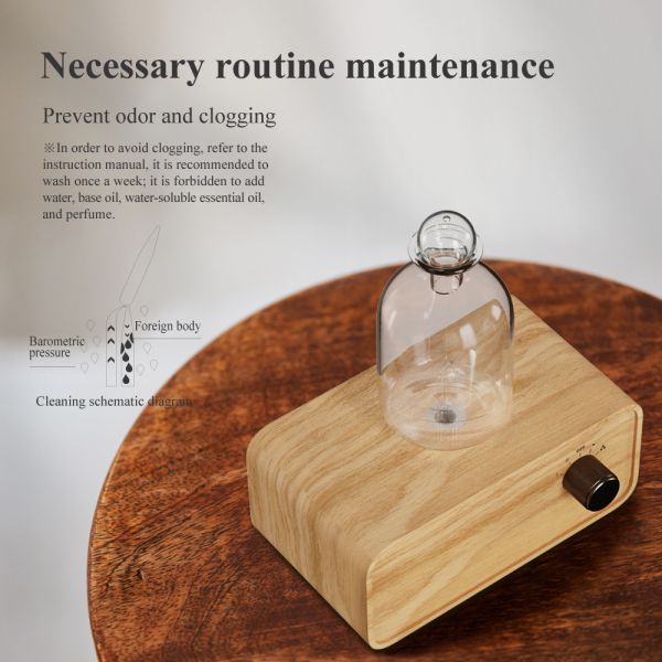 Battery Operated Aroma Diffuser with 2600mAh Lithium Battery and Minimalist Retro Design Using Cold-air Diffusion Technology