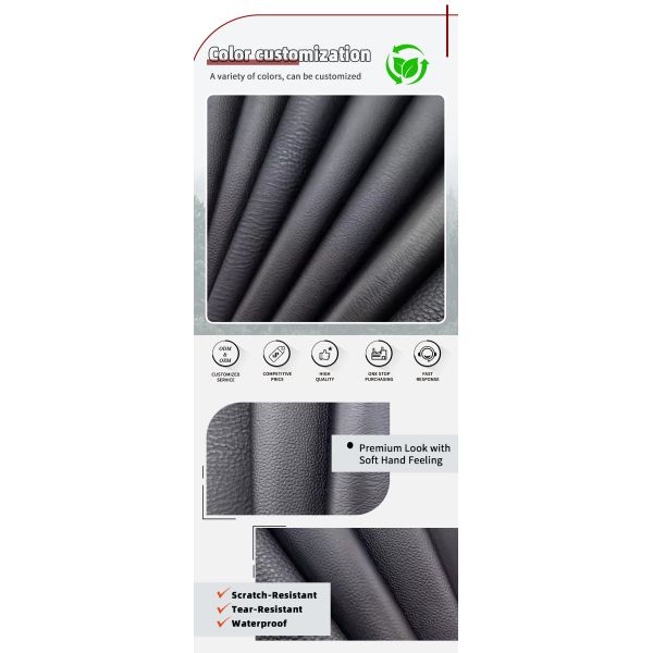 Hot-sale Pvc Various Lychee Grain Patterns Artificial Synthetic Leather Cheap Price Chair Sofa Shoes Car Foot Mat Faux Leather