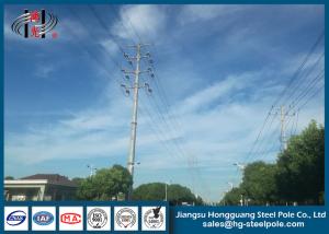 China 220KV Hot Dip Galvanised Electrical Power Pole Polygonal Conical Long Life on sale