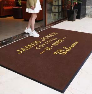 China SGS 83*150cm Custom Logo Mats Advertising Promotional Welcome Mats For Business on sale