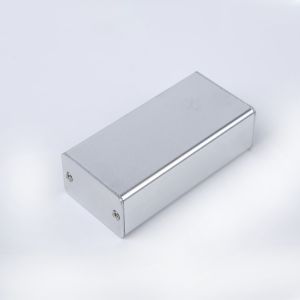Quality Small Lightweight Aluminum Case Width 40mm Height 25mm Length 80mm In Anodized Silver For DIY Project Box for sale