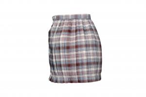 Quality 190G Dress & Skirt Women short pleated mini skirt Checked Pattern Elastic Band for sale