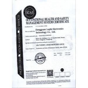 Dongguan Luphi Electronics Technology Co., Ltd. Certifications