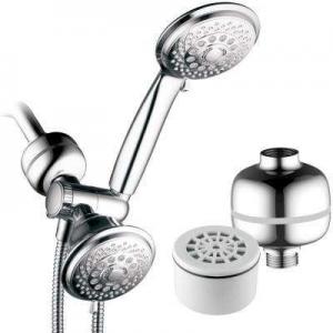 Quality Stainless Steel Shower Water Filter Chrome Plated With Filter Inside 0.8 Gallons/Minute for sale
