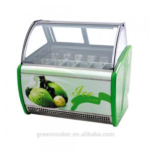 China Electric Gelato Display Case , Single Temperature Commercial Display Freezer with 1800mm Length on sale