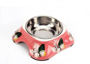 Quality Various Printing Plastic Cat Bowls , Melamine With Skidproof Custom Pet Bowls for sale