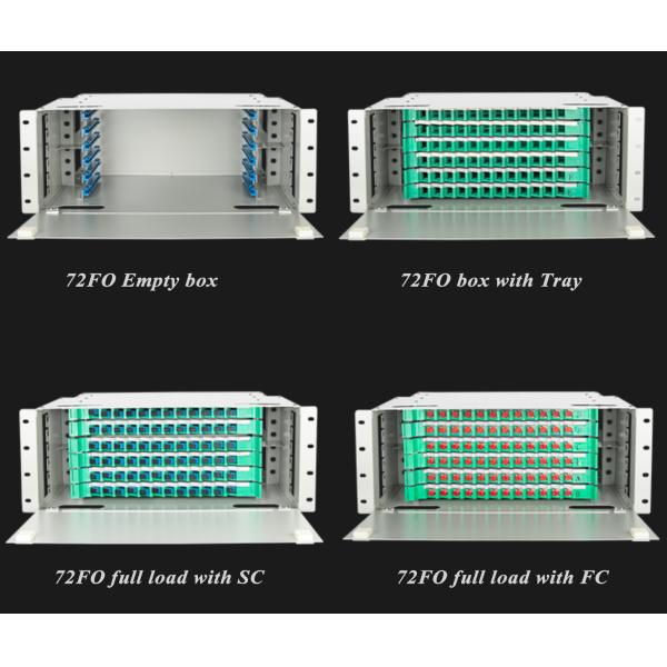 19'' Fiber Optic Patch Panel Distribution Box 144 Core ODF Unit / 144fo For Cabinet