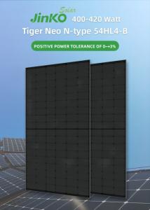 Quality 400W 405W 410W 415W Jinko PV Modules Tiger Neo N Type Monocrystalline Full Black for sale
