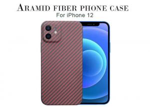 Quality Red Color  Carbon Aramid Fiber Phone Case For iPhone 12 for sale