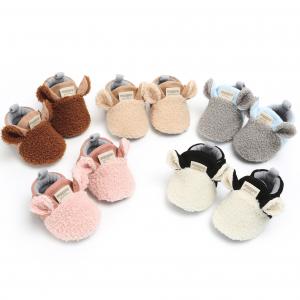 Quality Newborn warm berber Fleececute animal Crawling shoes prewalk winter baby booties for sale