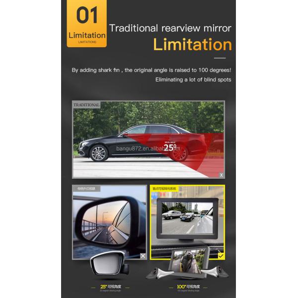 12-24V Waterproof Car Rear View Backup Camera with 5 Inch LCD Screen