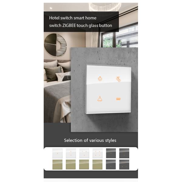 Tuya APP Zigbee Smart Switch Touch Screen Glass Plastic Material