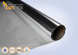 Quality 0.2mm Aluminum Foil Silver Heat Reflective Fabric Fiberglass Insulation Laminating Layer for sale