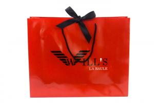 Quality Red Personalised Paper Bags , Custom Paper Bags With Logo Customized for sale