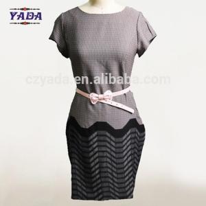Quality Women slim fit bodycon print border design China dress fashion woman clothes women ladies for sale for sale