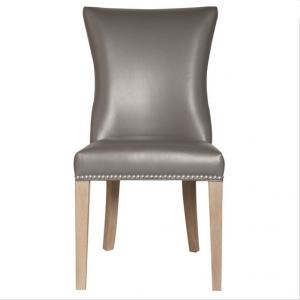 Quality Customize chair dining  genuine leather dining chair grey leather chairs restaurant, dinning room set furniture. for sale