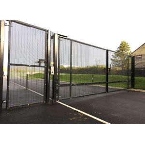 HGMT Round Post 3D Mesh Metal Garden Fence Gate
