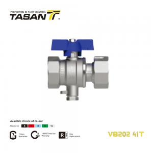 Quality VB202 41T Brass TSP Ball Valve With Swivel Nut And Butterfly Aluminium Handle  PN 20Bar for sale