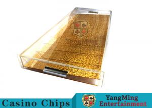 China 9 Row Acrylic Casino Chip Tray With High Permeability Plexiglass Plate on sale