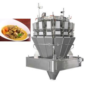 Quality MCU 16 Head Screw Feeding Multihead Weigher For pre-made food Beef Curry fresh Meat for sale