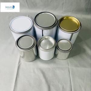 China 500ml Round Chemical 250ml Empty Paint Tins 0.23mm Thickness on sale