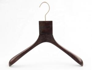 China Custom Deluxe Wooden Craft Man Coat Hangers on sale