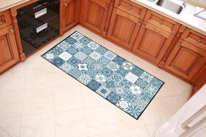 Quality Colorful Checkered Welcome Home Mat , Polyester Filling Outdoor Entrance Mats for sale