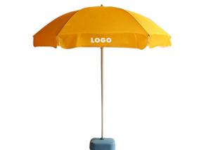 Quality Retractable Rod Windproof Beach Umbrella , Promotional Beach Umbrellas Two Layers for sale