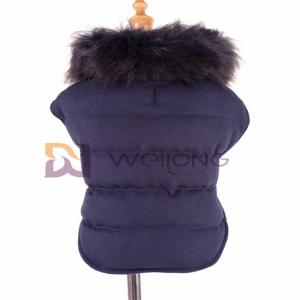 China Detachable Plush Collar Wool Small Large Dog Fleece Jacket Coats For Winter BSCI on sale