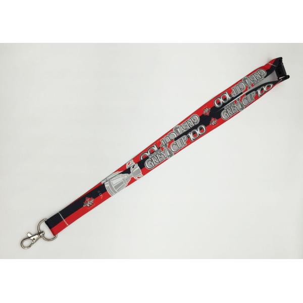 Full Color Polyester Neck Dye Sublimation Lanyards With J - Hook , Stock Free