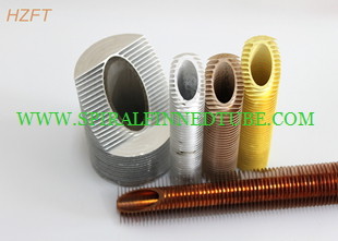 Heat Exchanging Parts Extruded Spiral Finned Aluminum Tube / Fin Tube Exchanger