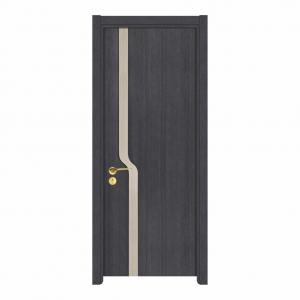China Waterproof Prehung Solid Wood Interior Doors 90mm PU Painting on sale
