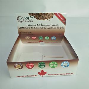 China Kraft Paper Box Packaging Corrugated Retail Counter Lip Balm Whey Protein Bar Type on sale