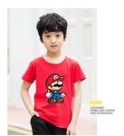 Scoop Neck Children's Style Clothing , Short - Sleeved Cotton Children T Shirt