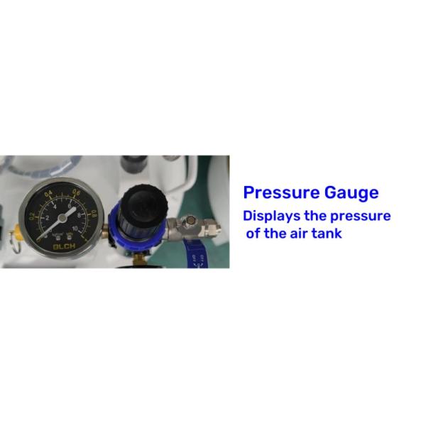 90L Silent Air Compressor Oil Free 2500W Dental Air Compressor Used For 6 Dental Chair