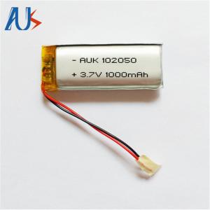 China Electric Lithium Polymer Battery 3.7V 1000mAh 102050 Battery MSDS on sale