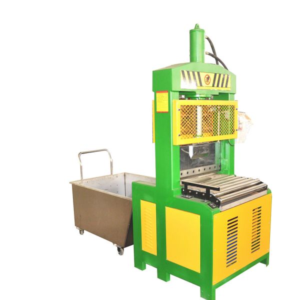 Single Knife Hydraulic Press Rubber Bale Cutter / Rubber Cutting Machine