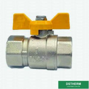 Quality Butterfly Handle Forged Brass Ball Valve High Pressure Gas Pipe Valve for sale
