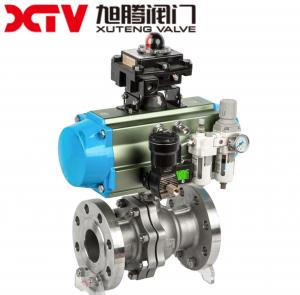 Quality Floating Ball Valve Q41F with Pneumatic Actuation and Stainless Steel Body Material for sale