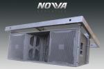 Active Line Array Sound System , Ground Stack Line Array Powered Speakers