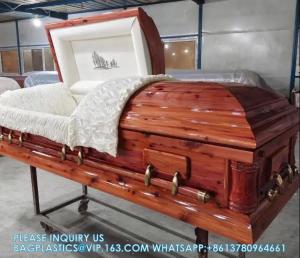 Quality Solid Wood Caskets Wood Veneer MDF Caskets Cardboard Caskets European Coffins Cremation Caskets Metal Caskets for sale