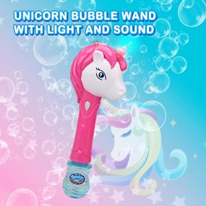 Quality Kingda 3 AA Batteries Unicorn Bubble Machine , ASTM bubble unicorn wand for sale