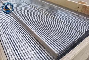 China Straight Grating Wedge Wire Screen Panel Stainless Steel 316l 3mm Slot on sale